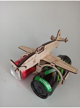 Intra απο ξύλο plywood 3mm-4mm πάχος - Στήριγμα μπύρας σε σχήμα αεροσκάφους Δίασταση 30x30 cm Intraeaxys-qomm4z4o