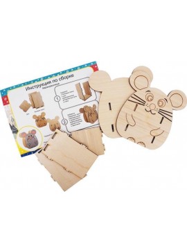 Intra απο ξύλο plywood 3mm-4mm πάχος - Πρωτοχρονιάτικο μολυβοθήκη για ποντίκια Δίασταση 30x30 cm Intraeaxys-r1z2rkw1