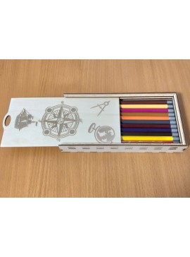 Intra απο ξύλο plywood 3mm-4mm πάχος - Ξύλινη Μολυβοθήκη Συρόμενο Καπάκι Κουτί Δίασταση 30x30 cm Intraeaxys-078ywjqo