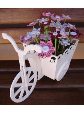 Intra απο ξύλο plywood 3mm-4mm πάχος - Ποδήλατο με Flower Box 3mm Δίασταση 30x30 cm Intraeaxys-eo20z337