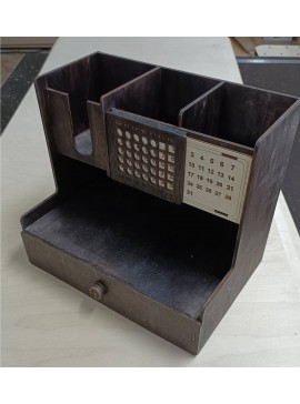 Intra απο ξύλο plywood 3mm-4mm πάχος - Οργανωτής αποθήκευσης γραφείου με ημερολόγιο Δίασταση 30x30 cm Intraeaxys-91jd3l81