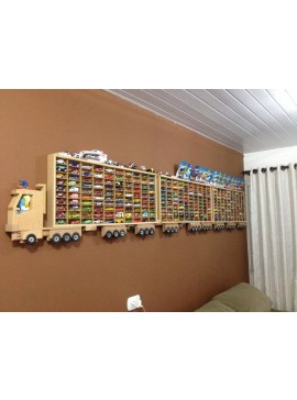 Intra απο ξύλο plywood 3mm-4mm πάχος - Σχάρα αποθήκευσης αυτοκινήτου παιχνιδιών για 300 φορτηγά Δίασταση 30x30 cm Intraeaxys-51r5n076