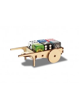 Intra απο ξύλο plywood 3mm-4mm πάχος - Dice Cart 3D Puzzle Δίασταση 30x30 cm Intraeaxys-67wl20m1