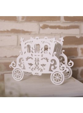 Intra απο ξύλο plywood 3mm-4mm πάχος - Θήκη λουλουδιών Σταχτοπούτα άμαξα Δίασταση 30x30 cm Intraeaxys-91jdjrp1