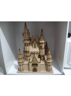 Intra απο ξύλο plywood 3mm-4mm πάχος - Disney Castle 3D παζλ Δίασταση 30x30 cm Intraeaxys-6o3y5837
