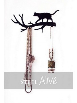 Intra απο ξύλο plywood 3mm-4mm πάχος - Θήκη για κοσμήματα γάτας Δίασταση 30x30 cm Intraeaxys-joekrw6o