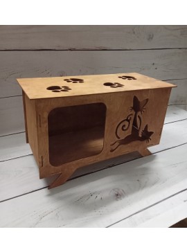 Intra απο ξύλο plywood 3mm-4mm πάχος - Κόντρα πλακέ Cat House Birch 4mm Δίασταση 40x50 cm Intraeaxys-zo9yx947