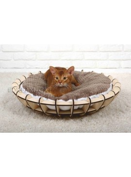 Intra απο ξύλο plywood 3mm-4mm πάχος - Ξύλινο κρεβάτι γάτας Έπιπλα γάτας Έπιπλα για κατοικίδια Δίασταση 30x30 cm Intraeaxys-voq2krdo