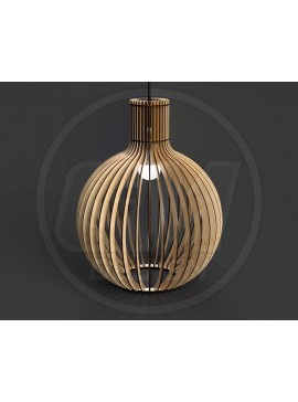 Intra απο ξύλο plywood 3mm-4mm πάχος - Κρεμαστό Φωτιστικό Πολυέλαιος Φωτιστικό Δίασταση 30x30 cm Intraeaxys-lopqv637
