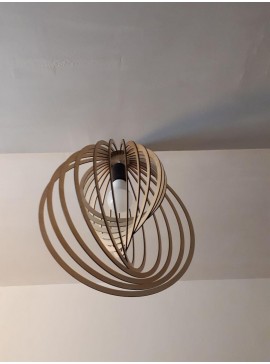 Intra απο ξύλο plywood 3mm-4mm πάχος - Στρογγυλός πολυέλαιος Δίασταση 30x30 cm Intraeaxys-d1lvn8po