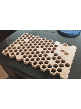 Intra απο ξύλο plywood 3mm-4mm πάχος - Ξύλινη Βάση Θερμογάστρας Διακόσμηση Κουζίνας Θήκη για Ζεστή Κατσαρόλα Trivet Δίασταση 30x30 cm Intraeaxys-51rrv931