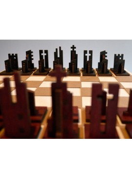 Intra απο ξύλο plywood 3mm-4mm πάχος - Σετ μοντέρνου σκακιού Δίασταση 30x30 cm Intraeaxys-m1d69wy7
