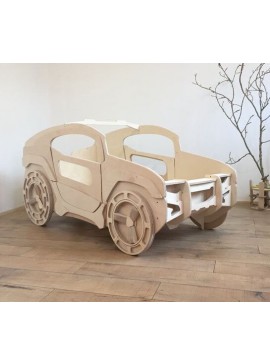Intra απο ξύλο plywood 3mm-4mm πάχος - Κρεβάτι Jeep για Παιδικό Δωμάτιο Δίασταση 30x30 cm Intraeaxys-ro6y86n7