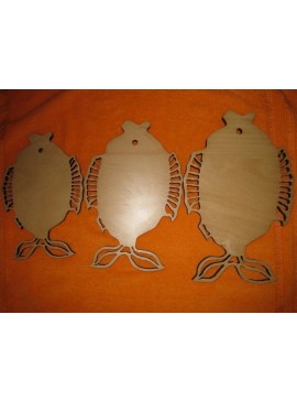 Intra απο ξύλο plywood 3mm-4mm πάχος - Διακοσμητικός πίνακας κοπής σε σχήμα ψαριού Δίασταση 30x30 cm Intraeaxys-m1d649d7