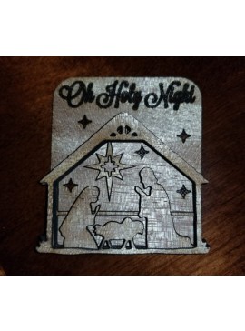 Intra απο ξύλο plywood 3mm-4mm πάχος - Χριστουγεννιάτικο 3D Shadow Box Δίασταση 30x30 cm Intraeaxys-r7vm09k7