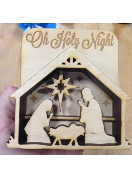 Intra απο ξύλο plywood 3mm-4mm πάχος - Σκηνή της Γέννησης του Shadowbox Δίασταση 30x30 cm Intraeaxys-d1lvzlyo