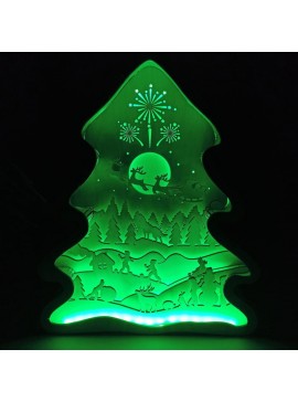 Intra απο ξύλο plywood 3mm-4mm πάχος - Χριστουγεννιάτικο Light Box Δίασταση 30x30 cm Intraeaxys-eo4qv2y7