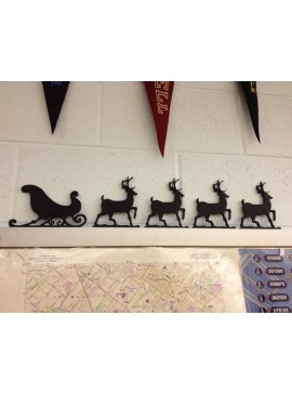 Intra απο ξύλο plywood 3mm-4mm πάχος - Αρχείο DWG Χριστουγεννιάτικου ντεκόρ Santa Sleigh Reindeer Δίασταση 30x30 cm Intraeaxys-yon0vgx7