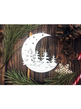 Intra απο ξύλο plywood 3mm-4mm πάχος - Χριστουγεννιάτικο πρωτοχρονιάτικο ντεκόρ πολυστρωματικό μενταγιόν Δίασταση 30x30 cm Intraeaxys-67wl0g81