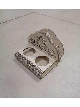 Intra απο ξύλο plywood 3mm-4mm πάχος - Βάση χαρτοπετσέτας με ποτηροθήκη Δίασταση 30x30 cm Intraeaxys-lopq9r67