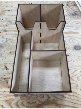 Intra απο ξύλο plywood 3mm-4mm πάχος - Κουτί αποθήκευσης χάρτινου ποτηροθήκης καφέ για τσάι Δίασταση 30x30 cm Intraeaxys-p7ymep27