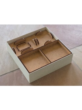 Intra απο ξύλο plywood 3mm-4mm πάχος - Θήκη πολύτιμων λίθων από χρυσό Incan Δίασταση 30x30 cm Intraeaxys-qom65wr1