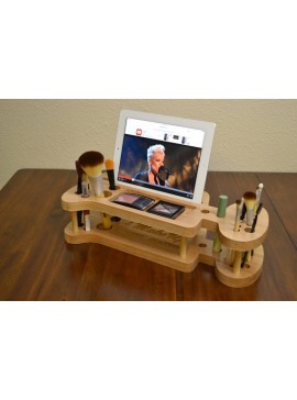 Intra απο ξύλο plywood 3mm-4mm πάχος - Organizer για γυναικείο κιτ μακιγιάζ Πρότυπο λέιζερ με βάση στήριξης για iPad Δίασταση 30x30 cm Intraeaxys-r7vmz567