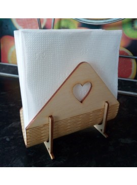 Intra απο ξύλο plywood 3mm-4mm πάχος - Θήκη χαρτοπετσέτας καρδιάς Δίασταση 30x30 cm Intraeaxys-6o3yryr7