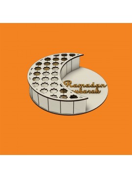 Intra απο ξύλο plywood 3mm-4mm πάχος - Κουτί δώρου Ramadan Kareem Wood Decor Δίασταση 30x30 cm Intraeaxys-lopqx257
