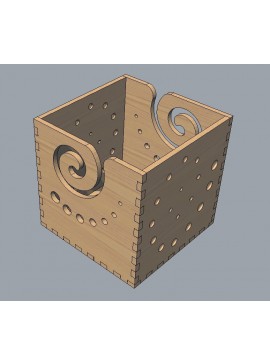 Intra απο ξύλο plywood 3mm-4mm πάχος - Ξύλινη θήκη για νήματα από βελονάκι Νήματα μπολ Πλεκτομηχανές με τρύπες για βελόνες πλεξίματος Δίασταση 30x30 cm Intraeaxys-eo20pnm7