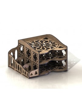 Intra απο ξύλο plywood 3mm-4mm πάχος - Σύγχρονη οργάνωση γραφείου Δίασταση 30x30 cm Intraeaxys-078yk4jo