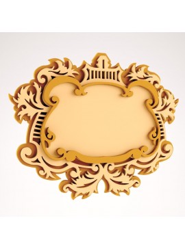 Intra απο ξύλο plywood 3mm-4mm πάχος - Οβάλ πλαίσιο καθρέφτη Δίασταση 30x30 cm Intraeaxys-yon090g7