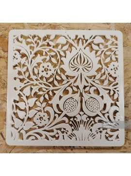 Intra απο ξύλο plywood 3mm-4mm πάχος - Floral μοτίβο διακόσμησης Δίασταση 30x30 cm Intraeaxys-91jd5551