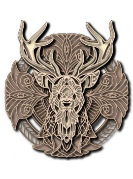 Intra απο ξύλο plywood 3mm-4mm πάχος - Deer Πολυστρωματική διακόσμηση τοίχου Δίασταση 30x30 cm Intraeaxys-6o3yq6r7