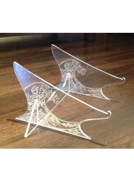 Intra απο ξύλο plywood 3mm-4mm πάχος - Βάση φορητού υπολογιστή Wave Hokusai για Macbook Air Δίασταση 30x30 cm Intraeaxys-lopqvpx7