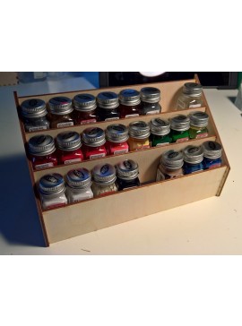 Intra απο ξύλο plywood 3mm-4mm πάχος - Testors Square Enamels Paint Rack 3mm Αρχείο PDF Δίασταση 30x30 cm Intraeaxys-eo4qdg97