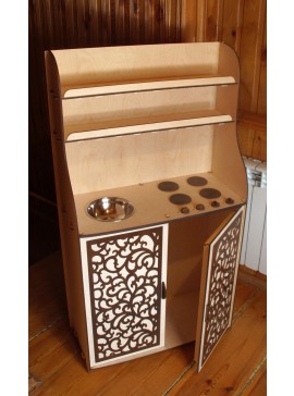 Intra απο ξύλο plywood 3mm-4mm πάχος - Παιχνίδια κουζίνας μαγειρικής Δίασταση 30x30 cm Intraeaxys-078yk9qo