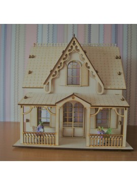 Intra απο ξύλο plywood 3mm-4mm πάχος - Ξύλινο Πρότυπο Σπίτι Δίασταση 40x50 cm Intraeaxys-qommqd8o