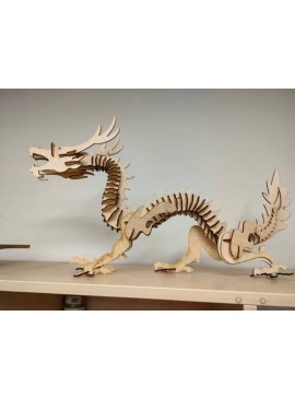 Intra απο ξύλο plywood 3mm-4mm πάχος - Dragon 3D Puzzle Δίασταση 30x30 cm Intraeaxys-lop32l61
