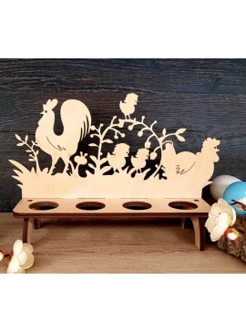 Intra απο ξύλο plywood 3mm-4mm πάχος - Ξύλινη Πασχαλινή Αυγοθήκη Πασχαλινό κοτόπουλο Δίασταση 30x30 cm Intraeaxys-m1d6jll7