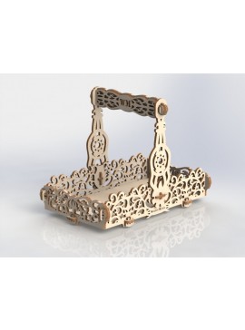 Intra απο ξύλο plywood 3mm-4mm πάχος - Ξύλινο καλάθι με πασχαλινά αυγά Δίασταση 30x30 cm Intraeaxys-51rrzqm1