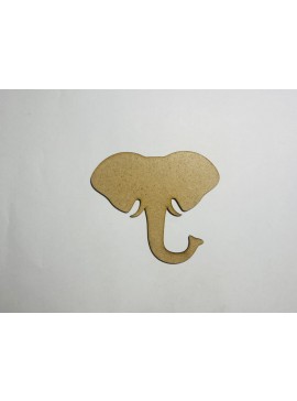 Intra απο ξύλο plywood 3mm-4mm πάχος - Σχήμα κεφαλιού ξύλινου ελέφαντα Ημιτελές σχήμα κεφαλιού ελέφαντα από ξύλο Δίασταση 30x30 cm Intraeaxys-eo0qe951