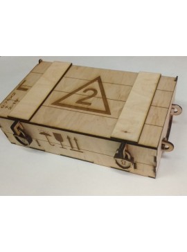 Intra απο ξύλο plywood 3mm-4mm πάχος - Ξύλινο κουτί κρασιού σε στυλ Military Ammo Crate Δίασταση 30x30 cm Intraeaxys-6o3yz9q7