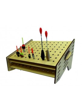 Intra απο ξύλο plywood 3mm-4mm πάχος - Fishing Pole Float Stand 25×35 Δίασταση 30x30 cm Intraeaxys-6o3yznp7