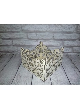 Intra απο ξύλο plywood 3mm-4mm πάχος - Θήκη χαρτοπετσέτας για νιφάδες χιονιού Δίασταση 30x30 cm Intraeaxys-eo4yq38o