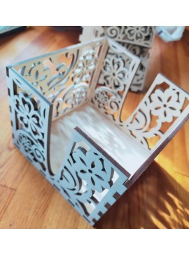 Intra απο ξύλο plywood 3mm-4mm πάχος - Διακοσμητική θήκη χαρτοπετσέτας Δίασταση 30x30 cm Intraeaxys-lop32xx1