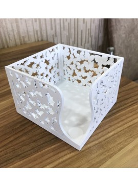 Intra απο ξύλο plywood 3mm-4mm πάχος - Ξύλινη θήκη χαρτοπετσέτας με πεταλούδες Δίασταση 30x30 cm Intraeaxys-yon0gp27