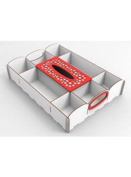 Intra απο ξύλο plywood 3mm-4mm πάχος - Δίσκος σερβιρίσματος με Tissue Box 2,4mm Δίασταση 30x30 cm Intraeaxys-d1lvg6zo