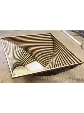 Intra απο ξύλο plywood 3mm-4mm πάχος - Διακόσμηση Ξύλινο Καλάθι Δίασταση 30x30 cm Intraeaxys-joedpw91