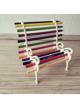 Intra απο ξύλο plywood 3mm-4mm πάχος - Έγχρωμη μολυβοθήκη σε σχήμα πάγκου Δίασταση 30x30 cm Intraeaxys-p7ymeg57